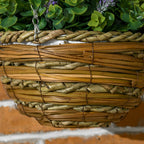 2 PCs Artificial Lisianthus Flower Hanging Planter Basket with Colourful Detail