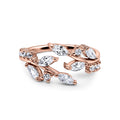 Adjustable Leaf Ring in Rose Gold