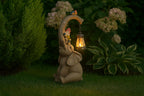 Solar Elephant Gnome Garden Ornament LED Lantern Light
