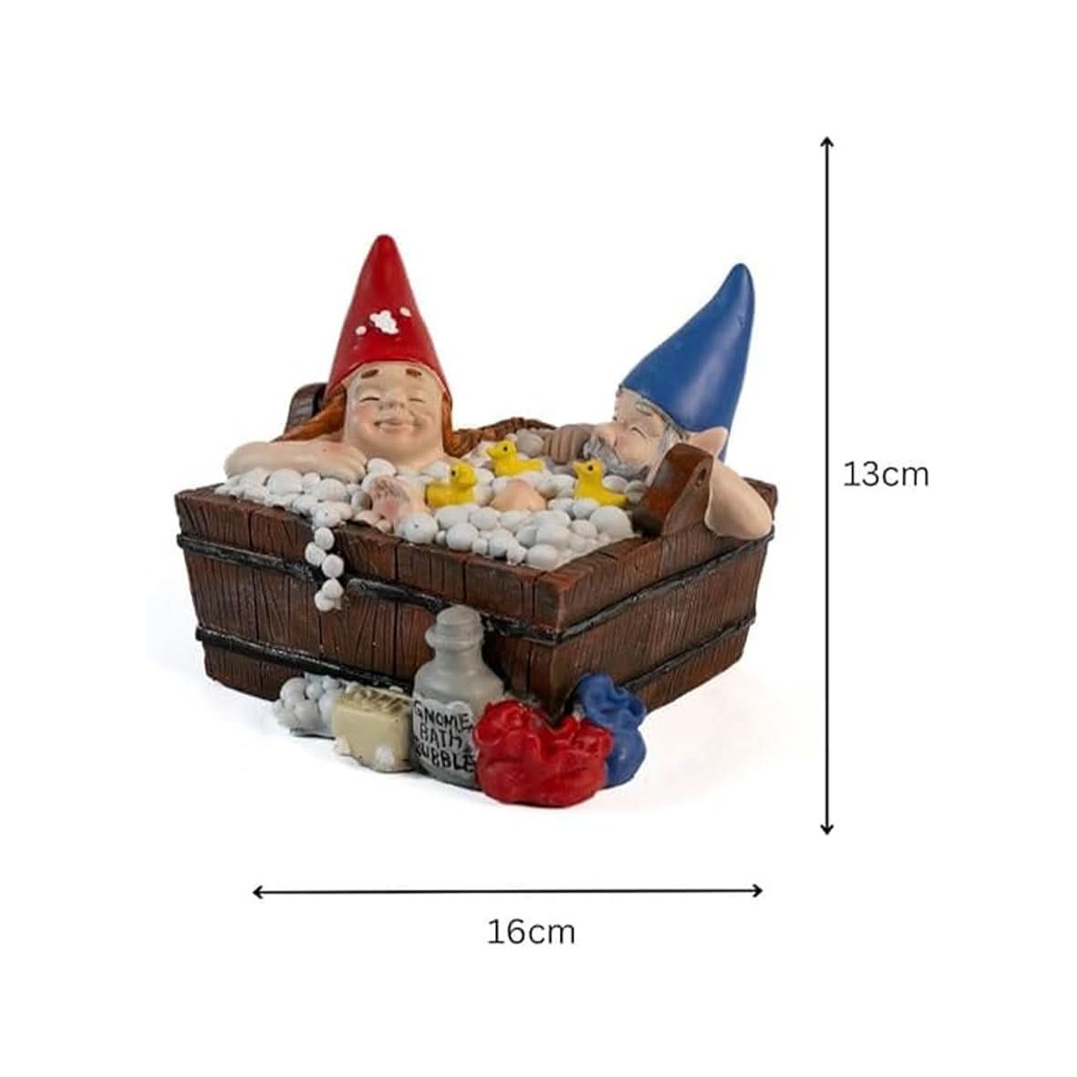 Solar Light Up Gnome In Bathtub Garden Ornament