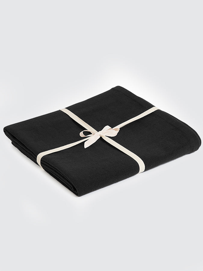 Yoga Studio GOTS Organic Cotton Yoga Blanket Black