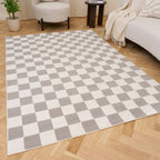 Loft Checkerboard Grey Rug