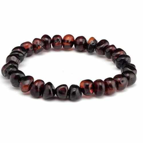 Adult Blackforest Dark Cherry Baltic Amber Stretch Bracelet