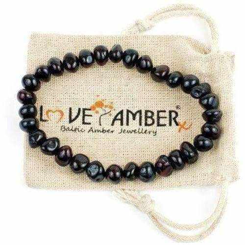 Adult Blackforest Dark Cherry Baltic Amber Stretch Bracelet