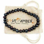 Adult Blackforest Dark Cherry Baltic Amber Stretch Bracelet