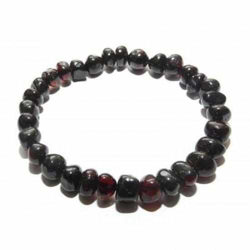 Adult Blackforest Dark Cherry Baltic Amber Stretch Bracelet
