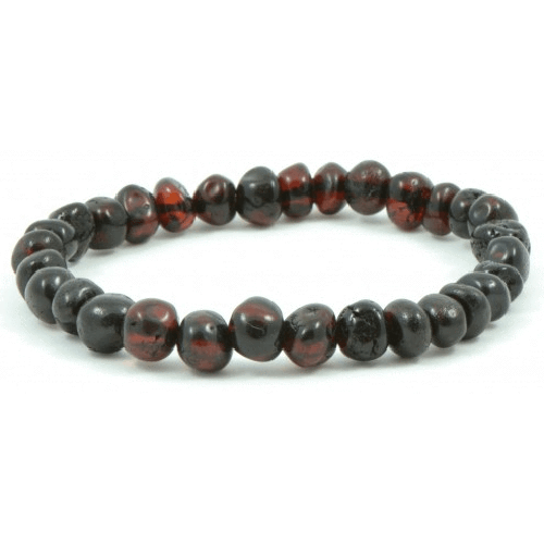 Adult Blackforest Dark Cherry Baltic Amber Stretch Bracelet