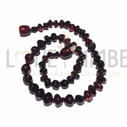 Adult Blackforest Polished Dark Cherry Baltic Amber Necklace