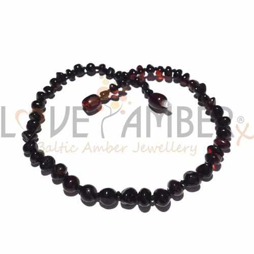 Adult Blackforest Polished Dark Cherry Baltic Amber Necklace