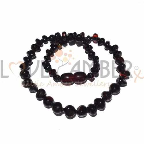 Adult Blackforest Polished Dark Cherry Baltic Amber Necklace