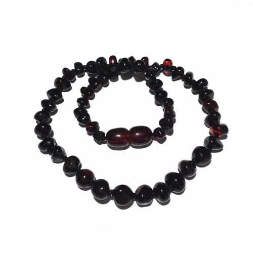 Adult Blackforest Polished Dark Cherry Baltic Amber Necklace