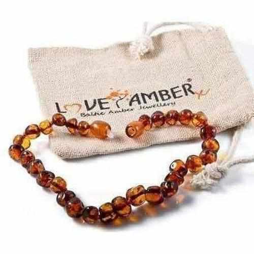 Adult Brandy Snap Cognac Baltic Amber Bracelet