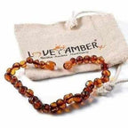 Adult Brandy Snap Cognac Baltic Amber Bracelet