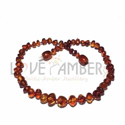 Adult Brandy Snap Cognac Baltic Amber Bracelet