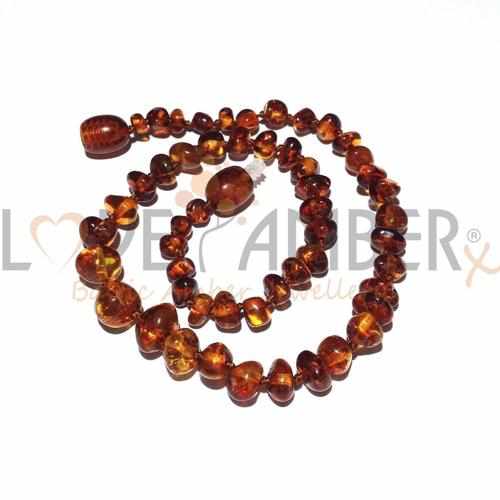 Adult Brandy Snap Cognac Baltic Amber Bracelet