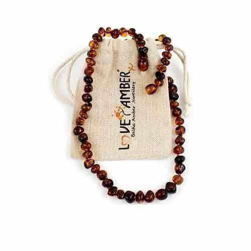 Adult Brandy Snap Cognac Baltic Amber Necklace