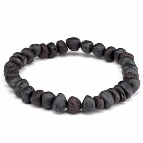 Adult Cherryaid Raw Dark Cherry Baltic Amber Stretch Bracelet