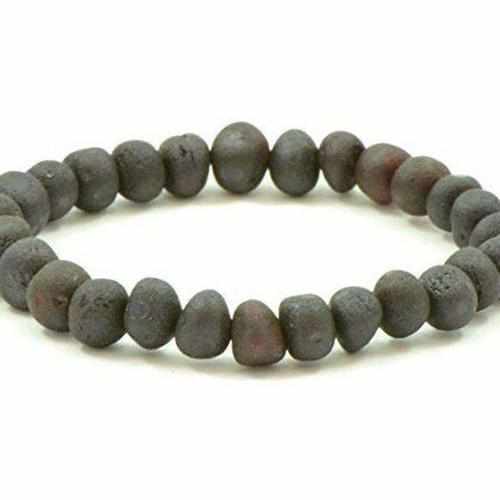 Adult Cherryaid Raw Dark Cherry Baltic Amber Stretch Bracelet