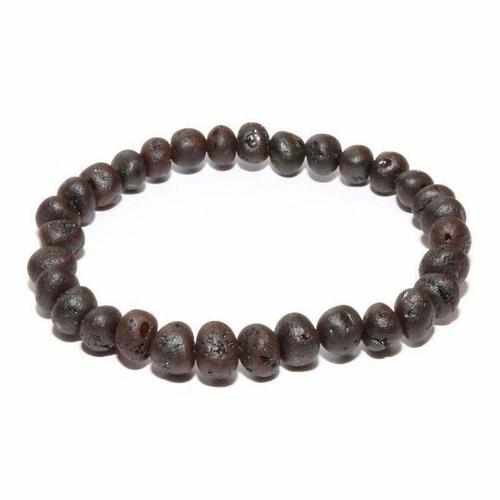 Adult Cherryaid Raw Dark Cherry Baltic Amber Stretch Bracelet