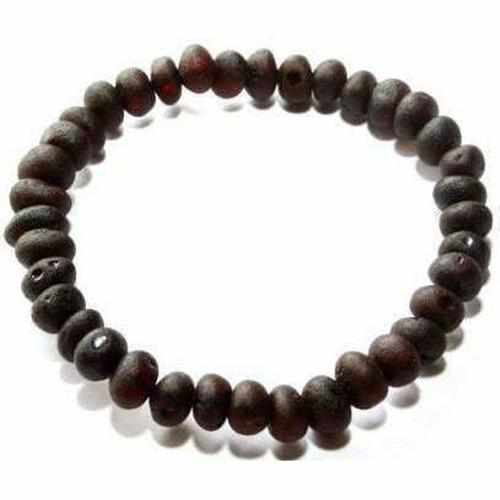 Adult Cherryaid Raw Dark Cherry Baltic Amber Stretch Bracelet