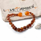 Adult Cocoa Raw Cognac Baltic Amber Bracelet