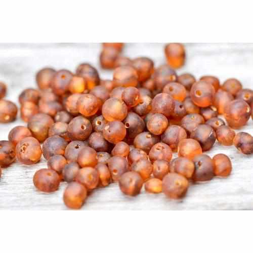 Adult Cocoa Raw Unpolished Cognac Baltic Amber Stretch Bracelet