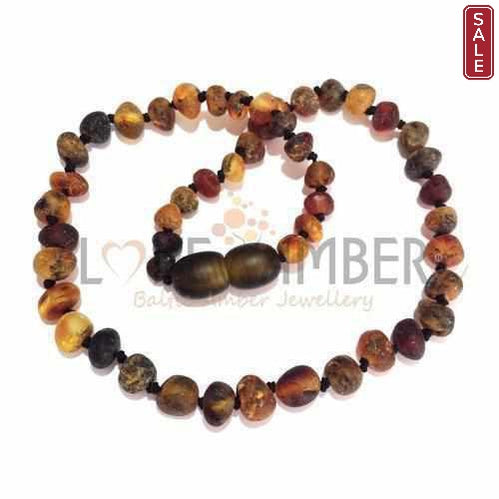 Adult Enchanted Raw Green Baltic Amber Necklace