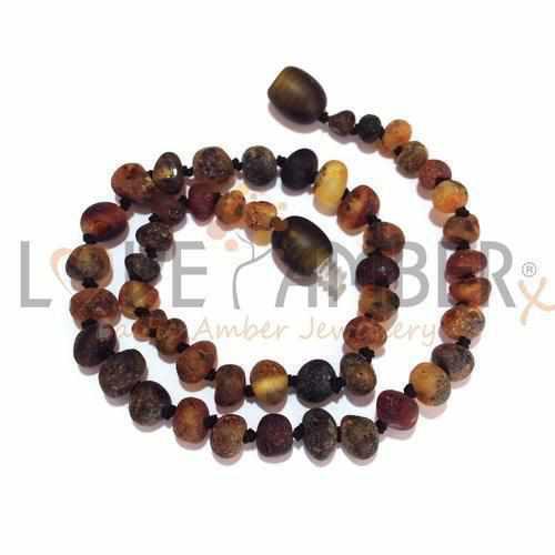 Adult Enchanted Raw Green Baltic Amber Necklace