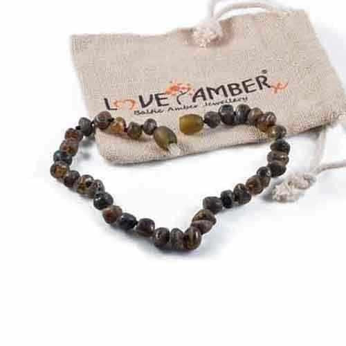 Adult Enchanted Raw Green Baltic Amber Necklace