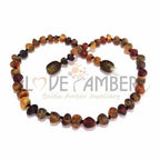 Adult Enchanted Raw Green Baltic Amber Necklace
