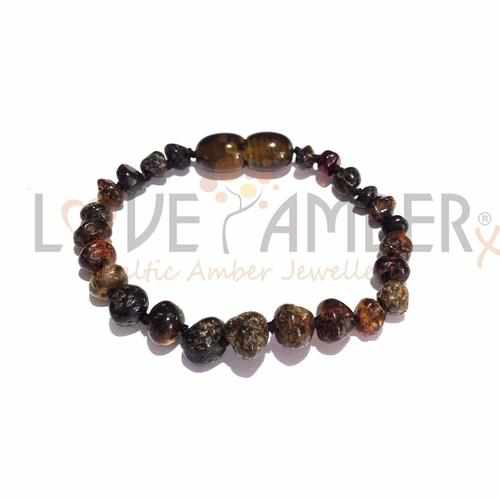 Adult Evergreen Polished Green Baltic Amber Bracelet