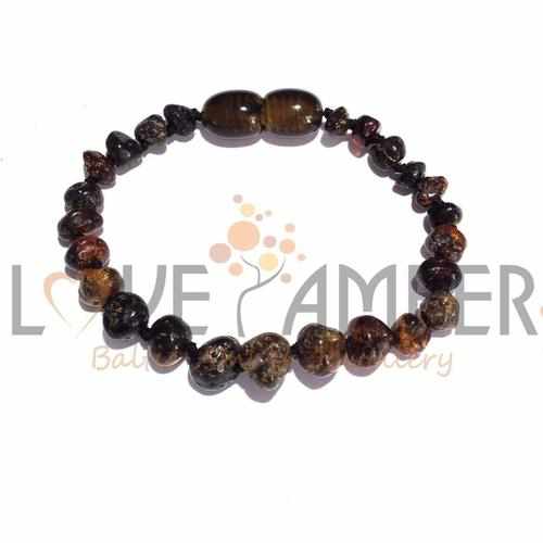 Adult Evergreen Polished Green Baltic Amber Bracelet