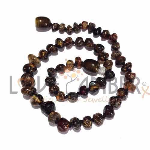 Adult Evergreen Polished Green Baltic Amber Necklace