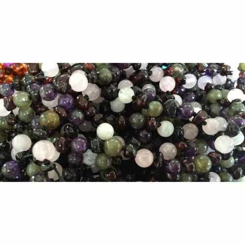 Adult Gaia Moonstone Cherry Amber Amethyst Rose Quartz Labradorite Necklace