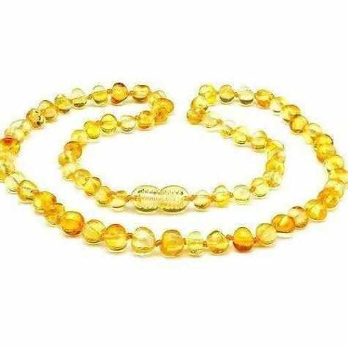 Adult Goldirocks Polished Lemon Baltic Amber Necklace