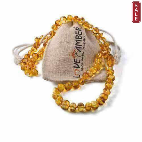 Adult Goldirocks Polished Lemon Baltic Amber Necklace