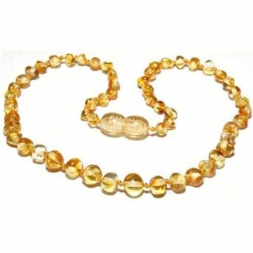 Adult Goldirocks Polished Lemon Baltic Amber Necklace 60cm (XL)