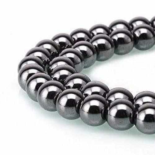 Adult Gothic Rock Baltic Amber Hematite Lava Volcanic Rock Stretch Bracelet