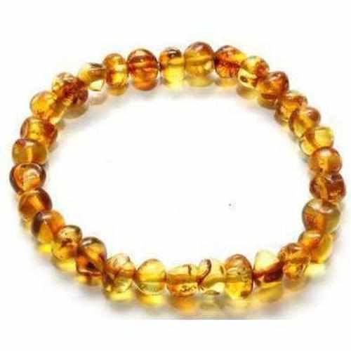 Adult Honeypot Honey Baltic Amber Stretch Bracelet