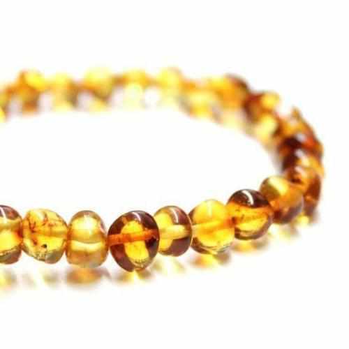 Adult Honeypot Honey Baltic Amber Stretch Bracelet