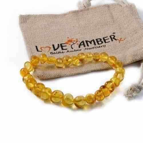 Adult Honeypot Honey Baltic Amber Stretch Bracelet