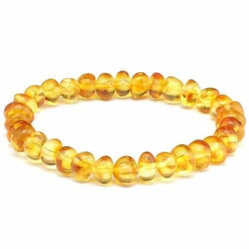 Adult Honeypot Honey Baltic Amber Stretch Bracelet