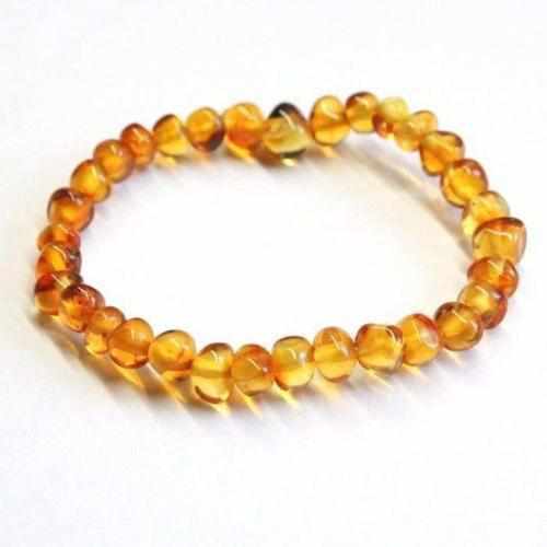Adult Honeypot Honey Baltic Amber Stretch Bracelet