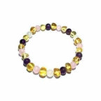 Adult Hormones Tara Moon Baltic Amber Moonstone Amethyst Rose Quartz Stretch Bracelet
