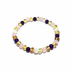 Adult Hormones Tara Moon Baltic Amber Moonstone Amethyst Rose Quartz Stretch Bracelet
