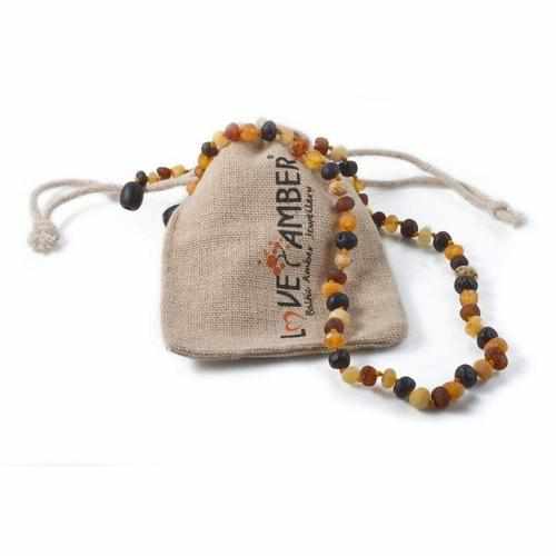Adult Pebble Beach Polished Mixed Baltic Amber Necklace