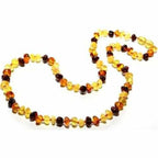 Adult Pebble Beach Polished Mixed Baltic Amber Necklace