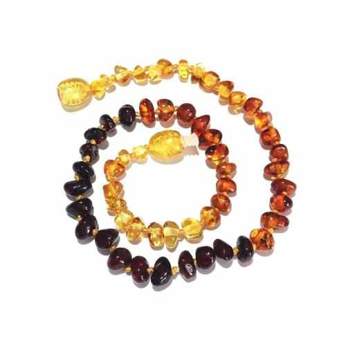Adult Rainbow Bright Mixed Baltic Amber Necklace