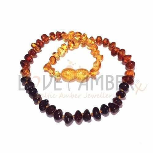 Adult Rainbow Bright Mixed Baltic Amber Necklace