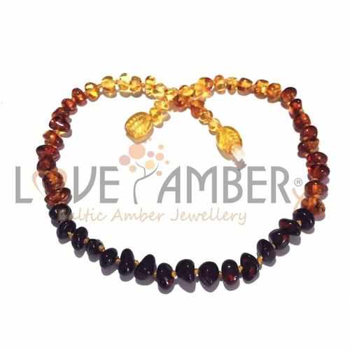 Adult Rainbow Bright Mixed Baltic Amber Necklace